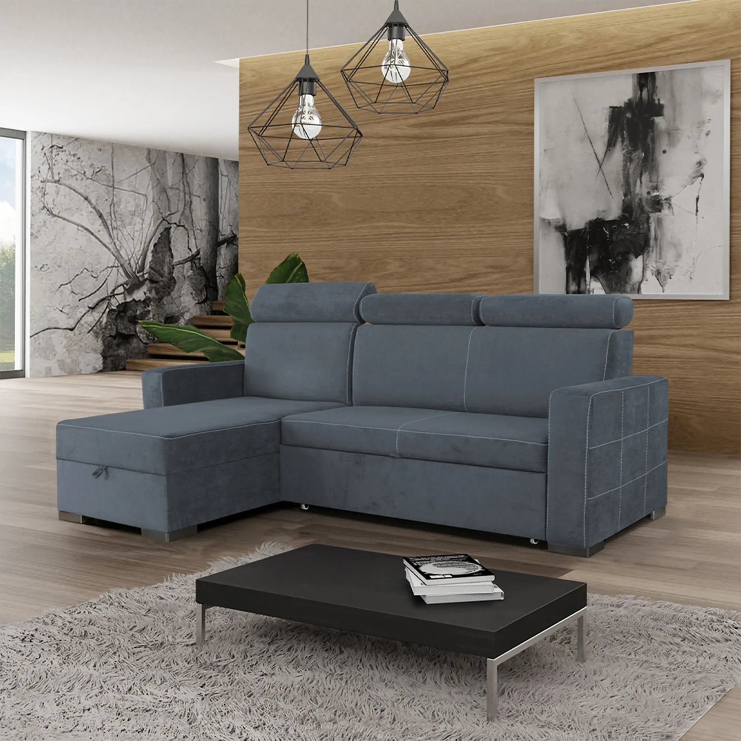 HOLLI SOFA BED - Black, Blue, Green, Grey