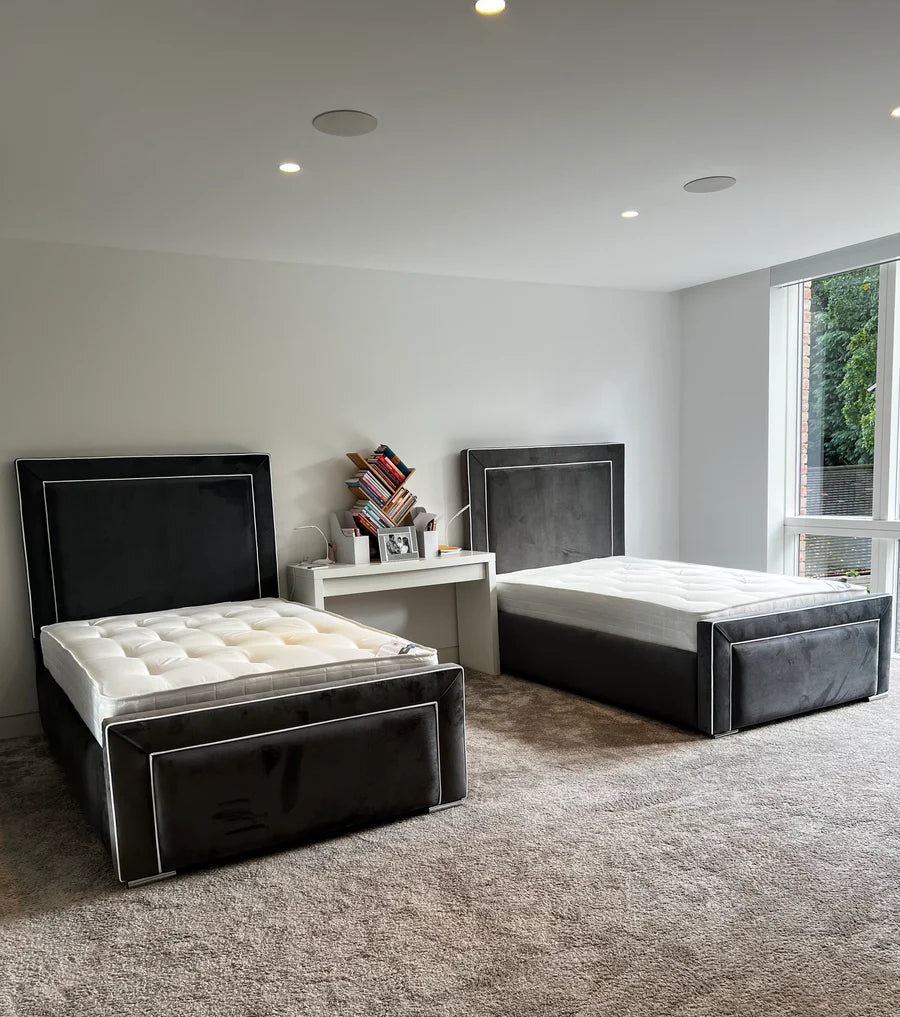 HamptonVelvet Bed - Storage/Non-Storage