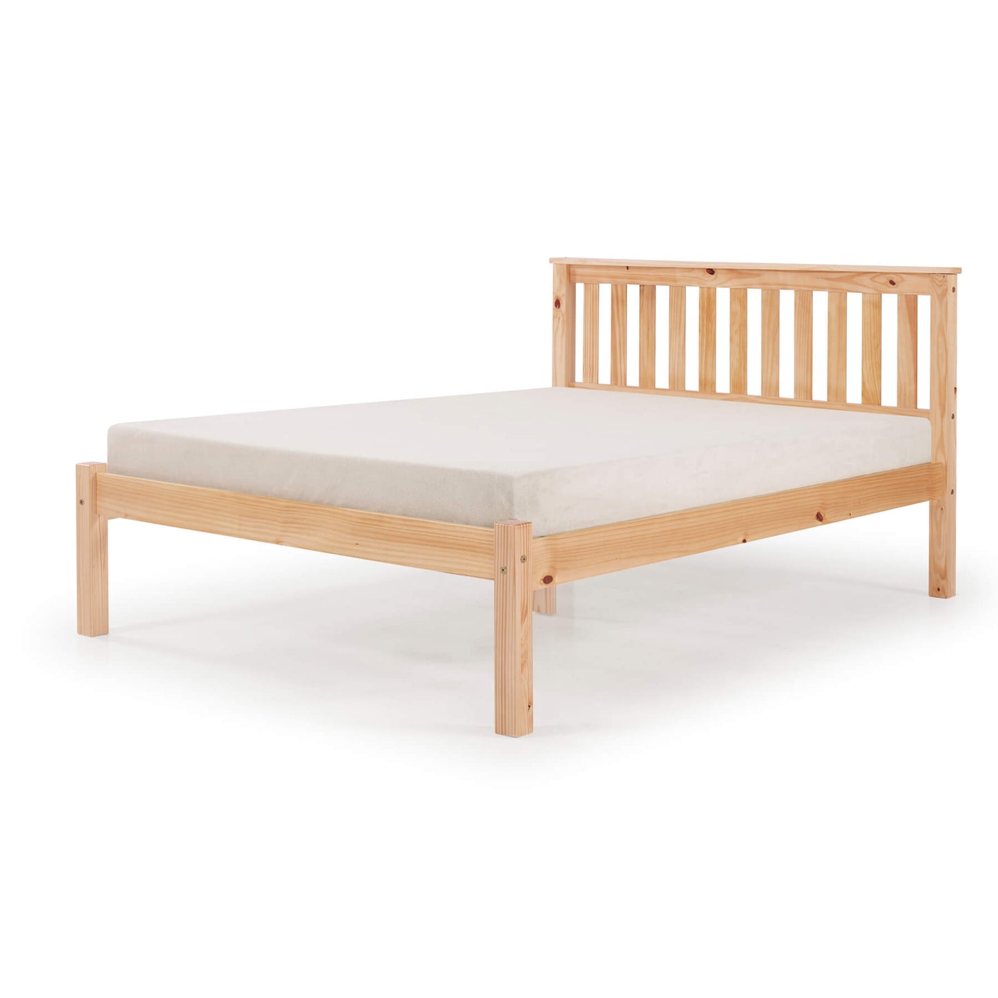 Manila LFE Pine Bed - Single, 4 Foot, Double, King Size - White & Antique
