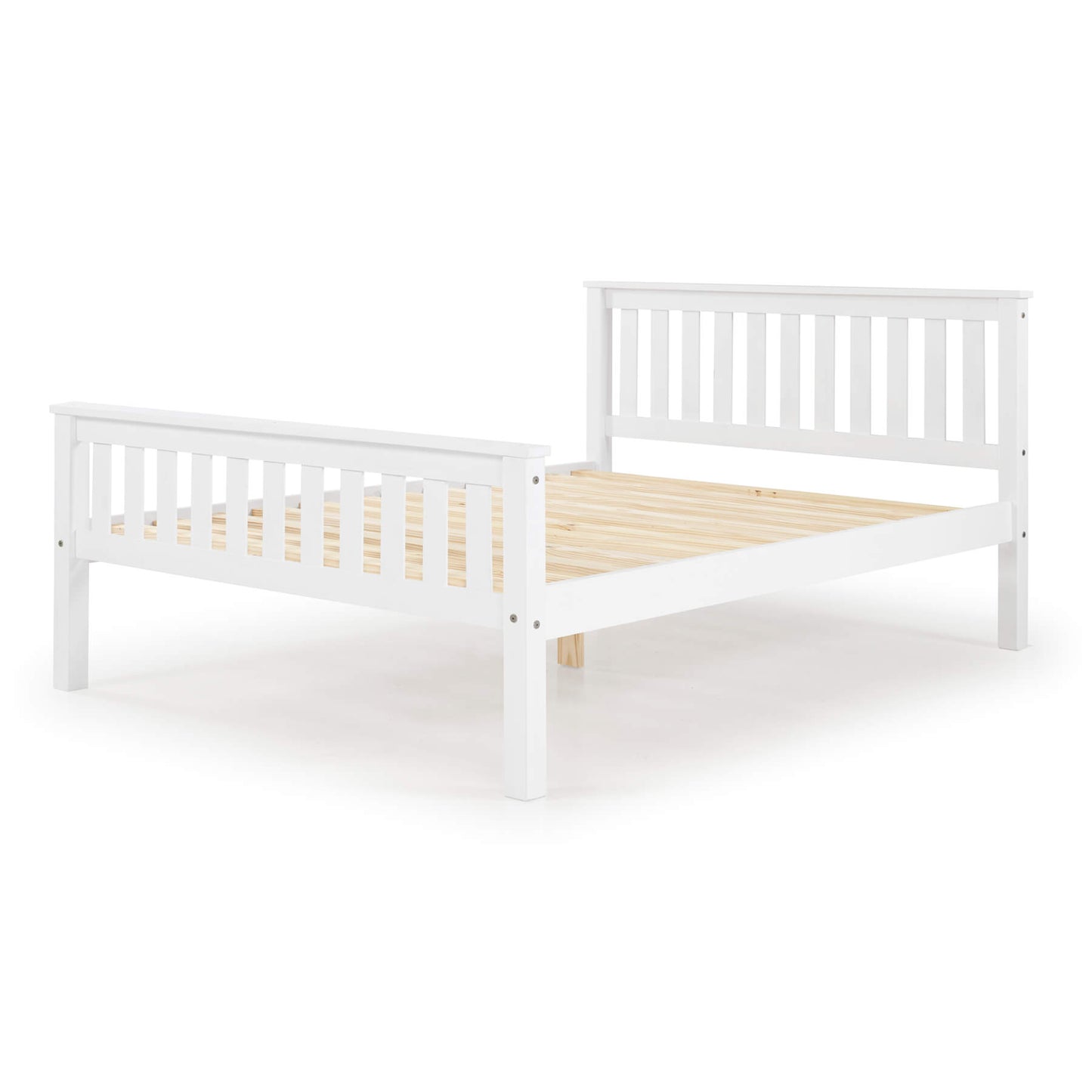 Manila HFE Pine Bed - Single, 4-Foot, Double, King Size - Antique & White