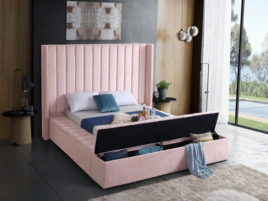 Milano Velvet Bed - Storage/Non-Storage
