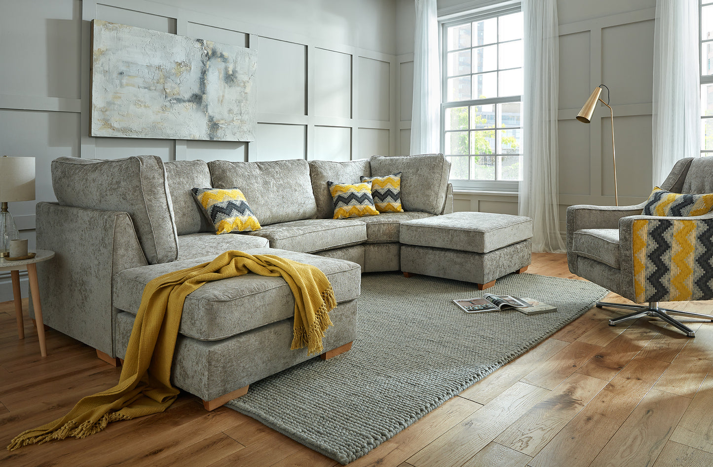Nova Grey Modular Corner Sofa