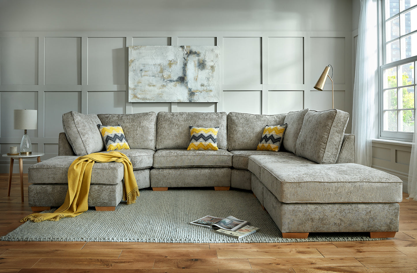 Nova Grey Modular Corner Sofa
