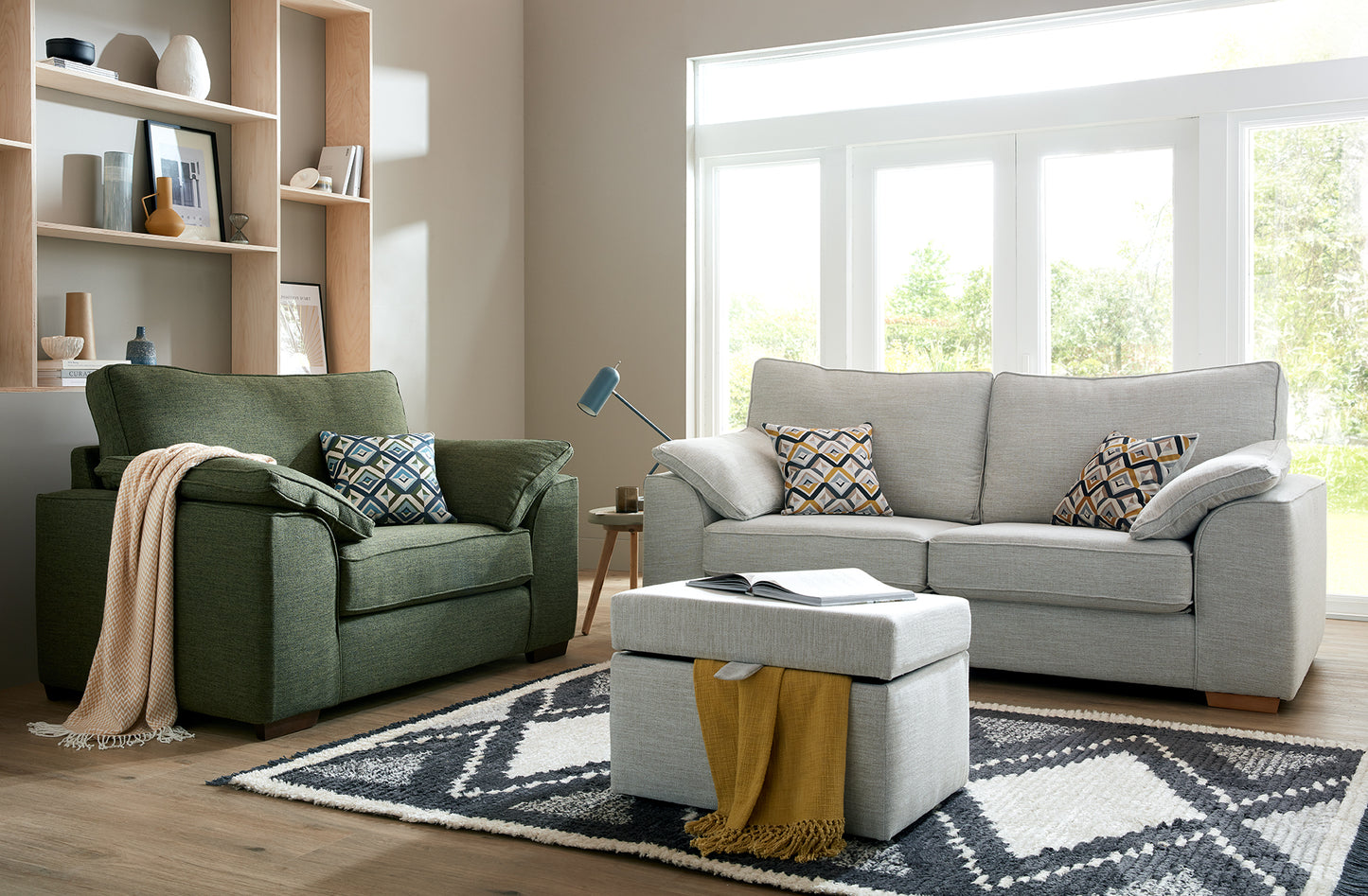 Oslo 3-Seater Sofa & Snuggler Armchair Sofa
