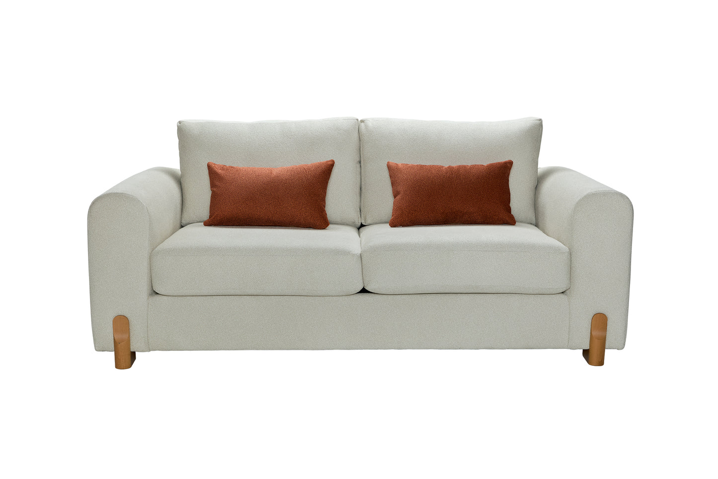 Prague 3-Seater Sofa & Snuggle Chair & Sofa bed - Neutral & Terracotta Set