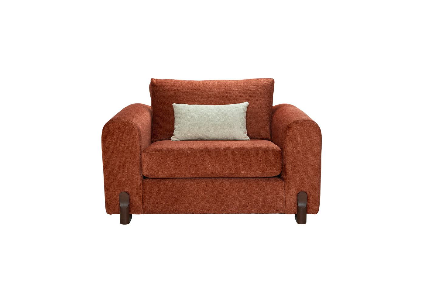 Prague 3-Seater Sofa & Snuggle Chair & Sofa bed - Neutral & Terracotta Set
