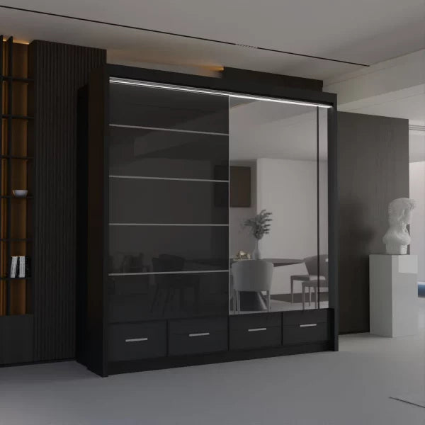Sycylia Wardrobe - Black, Grey, White