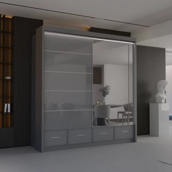 Sycylia Wardrobe - Black, Grey, White