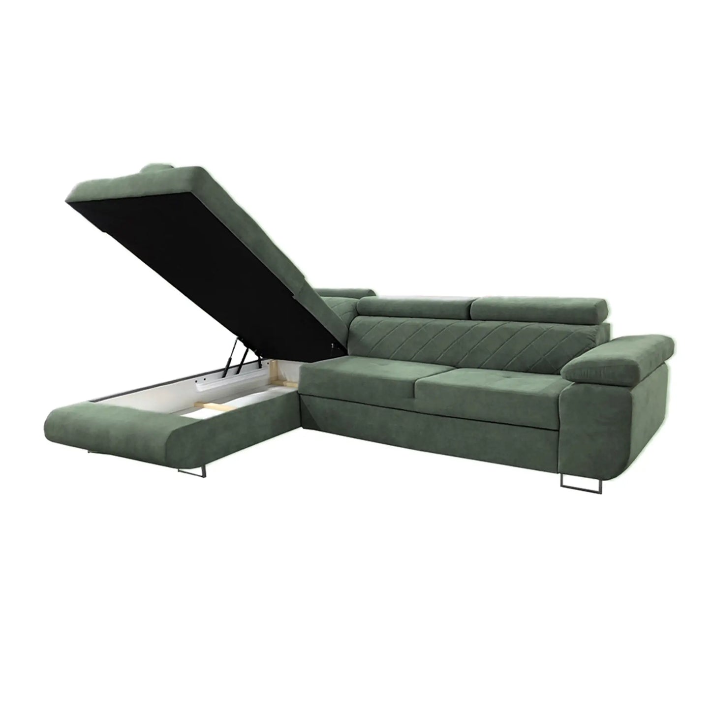 LAGUNA CORNER SOFA - Black, Blue, Green, Grey, Mustard, Silver, Steel