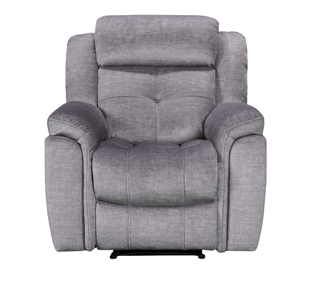 Texas Fabric Recliner Armchair | 1-Seater Recliner | Silver