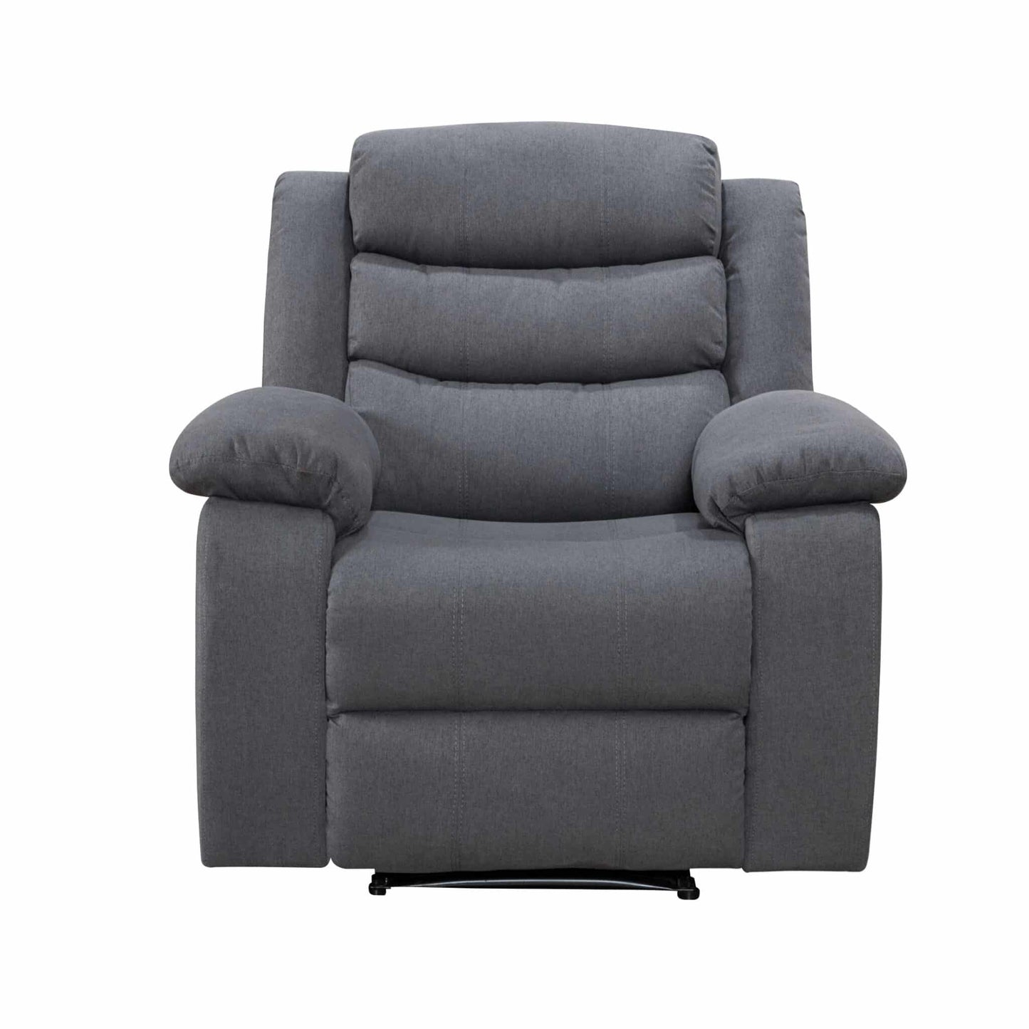 Turin Recliner Fabric - 1, 2 & 3 Seater - Grey Dark, Grey Light