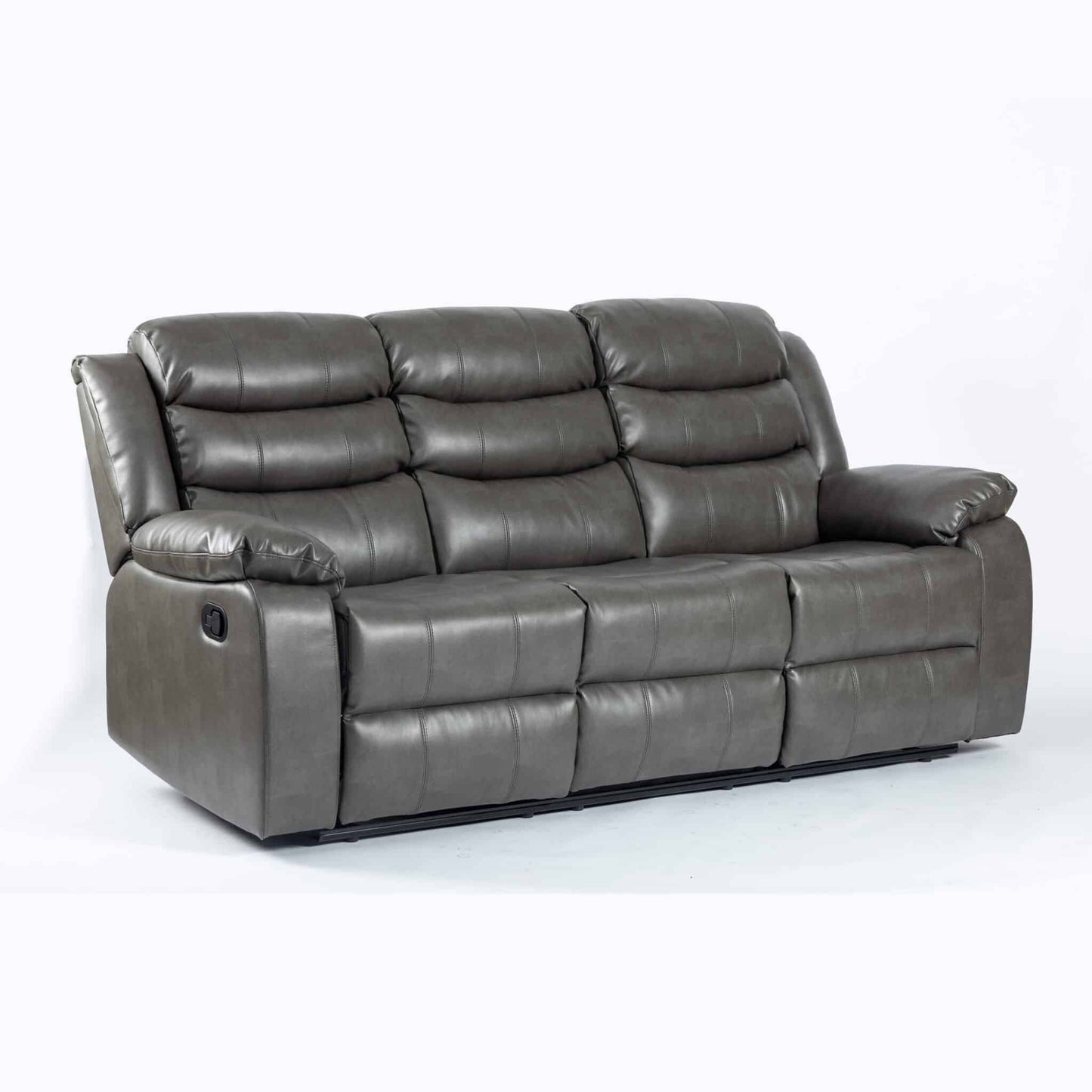 Turin Recliner Leather Aire - 1, 2, 3 Seater - Black, Brow, Grey