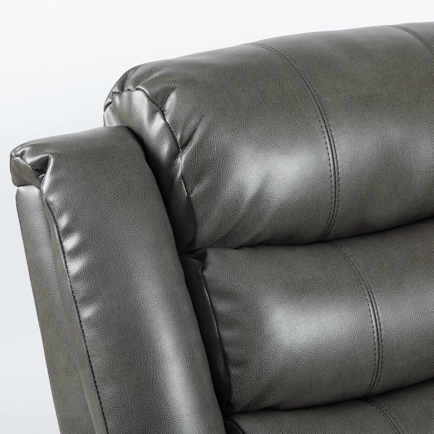 Turin Recliner Leather Aire - 1, 2, 3 Seater - Black, Brow, Grey