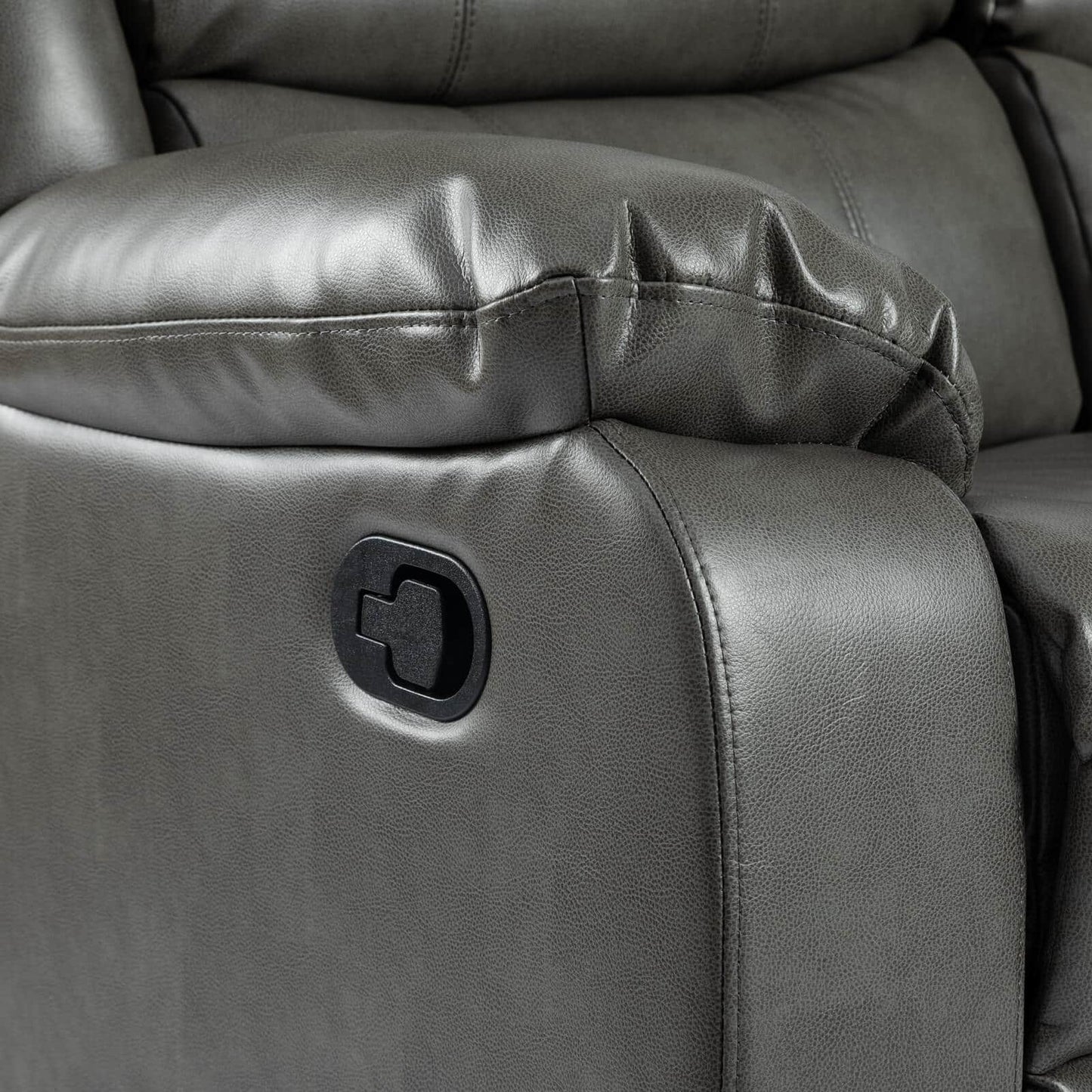 Turin Recliner Leather Aire - 1, 2, 3 Seater - Black, Brow, Grey