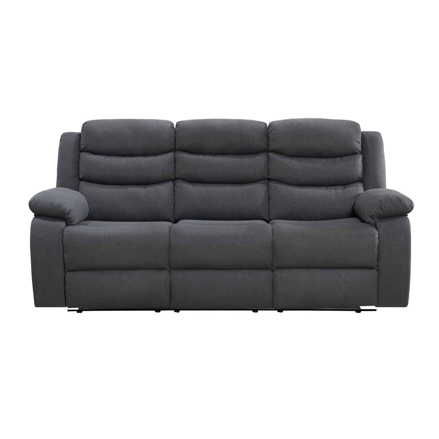 Turin Recliner Fabric - 1, 2 & 3 Seater - Grey Dark, Grey Light