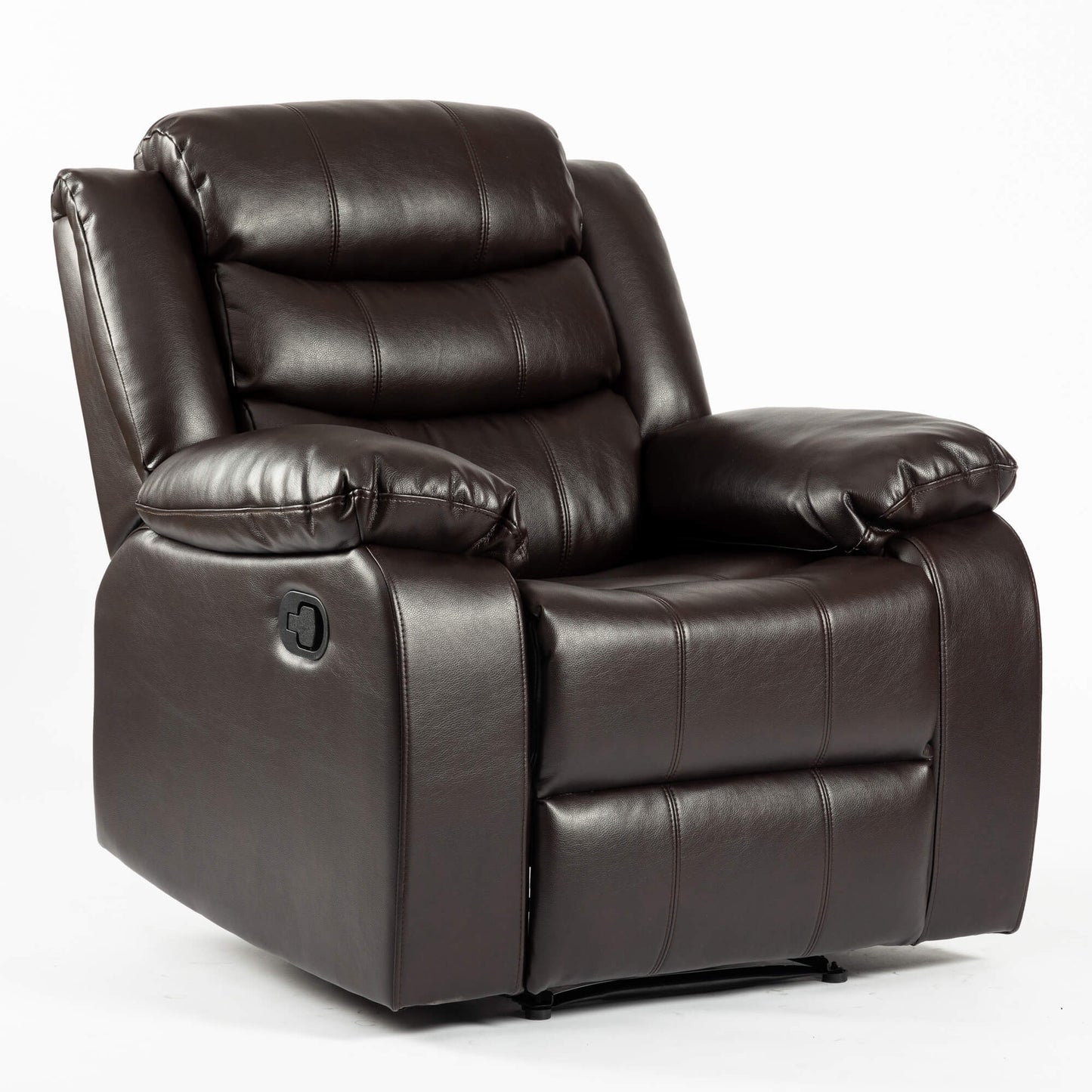 Turin Recliner Leather Aire - 1, 2, 3 Seater - Black, Brow, Grey