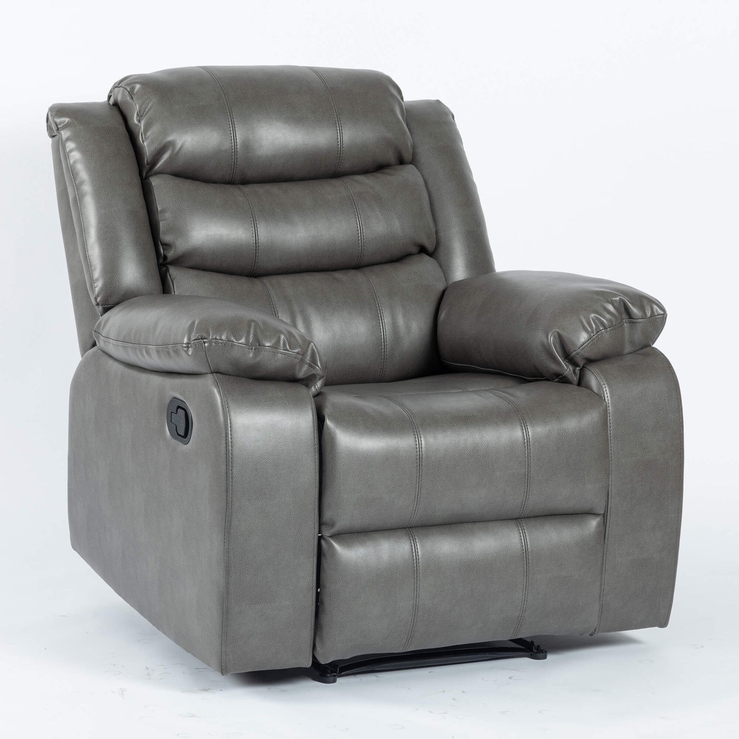 Turin Recliner Leather Aire - 1, 2, 3 Seater - Black, Brow, Grey