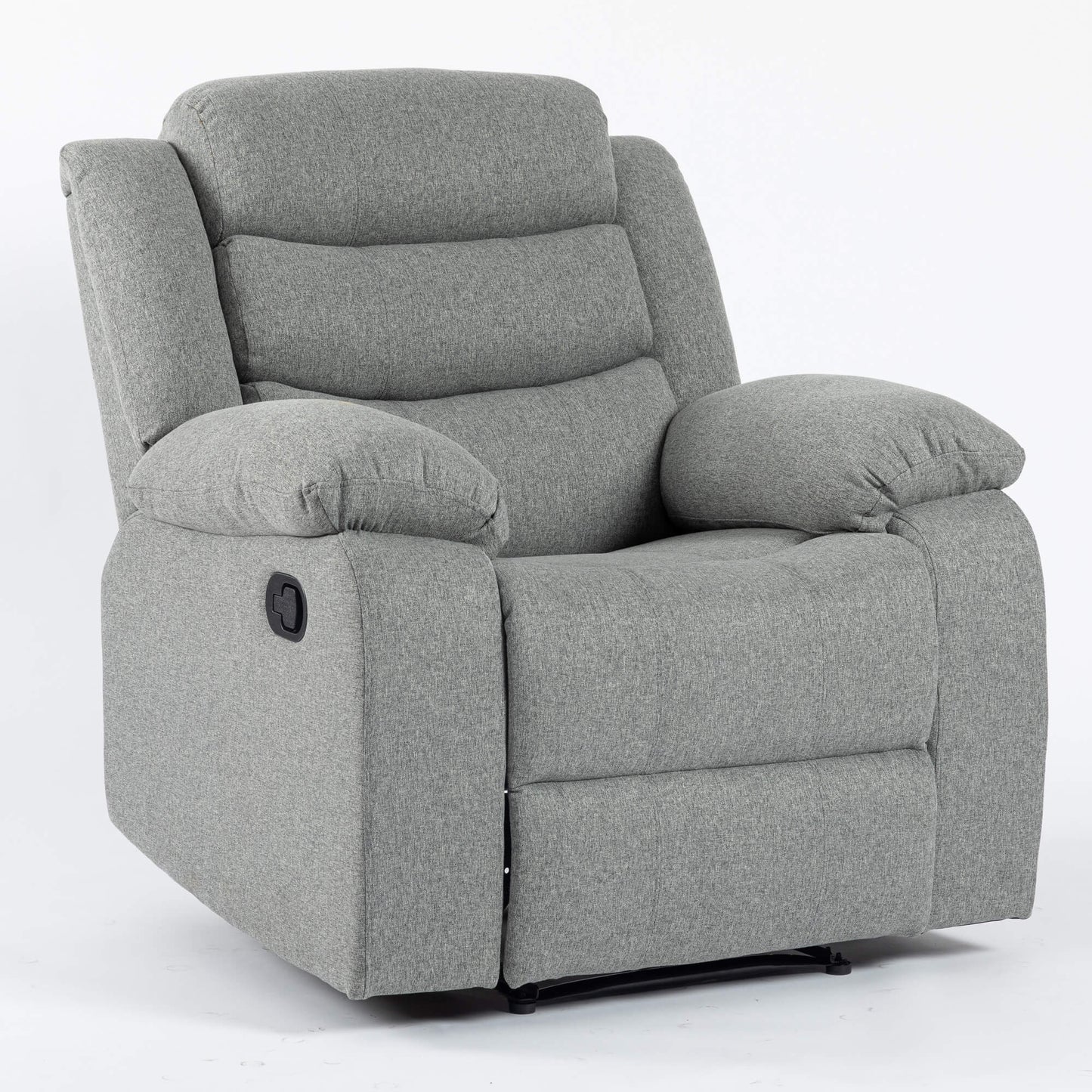 Turin Recliner Fabric - 1, 2 & 3 Seater - Grey Dark, Grey Light