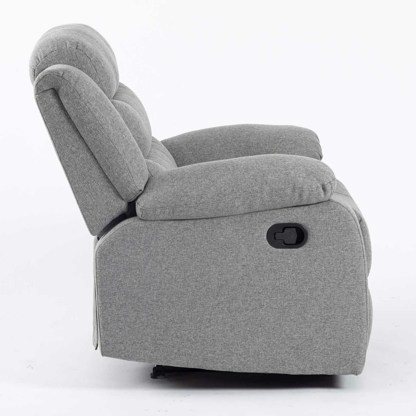Turin Recliner Fabric - 1, 2 & 3 Seater - Grey Dark, Grey Light