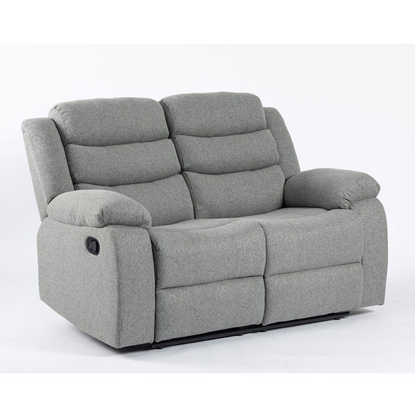 Turin Recliner Fabric - 1, 2 & 3 Seater - Grey Dark, Grey Light