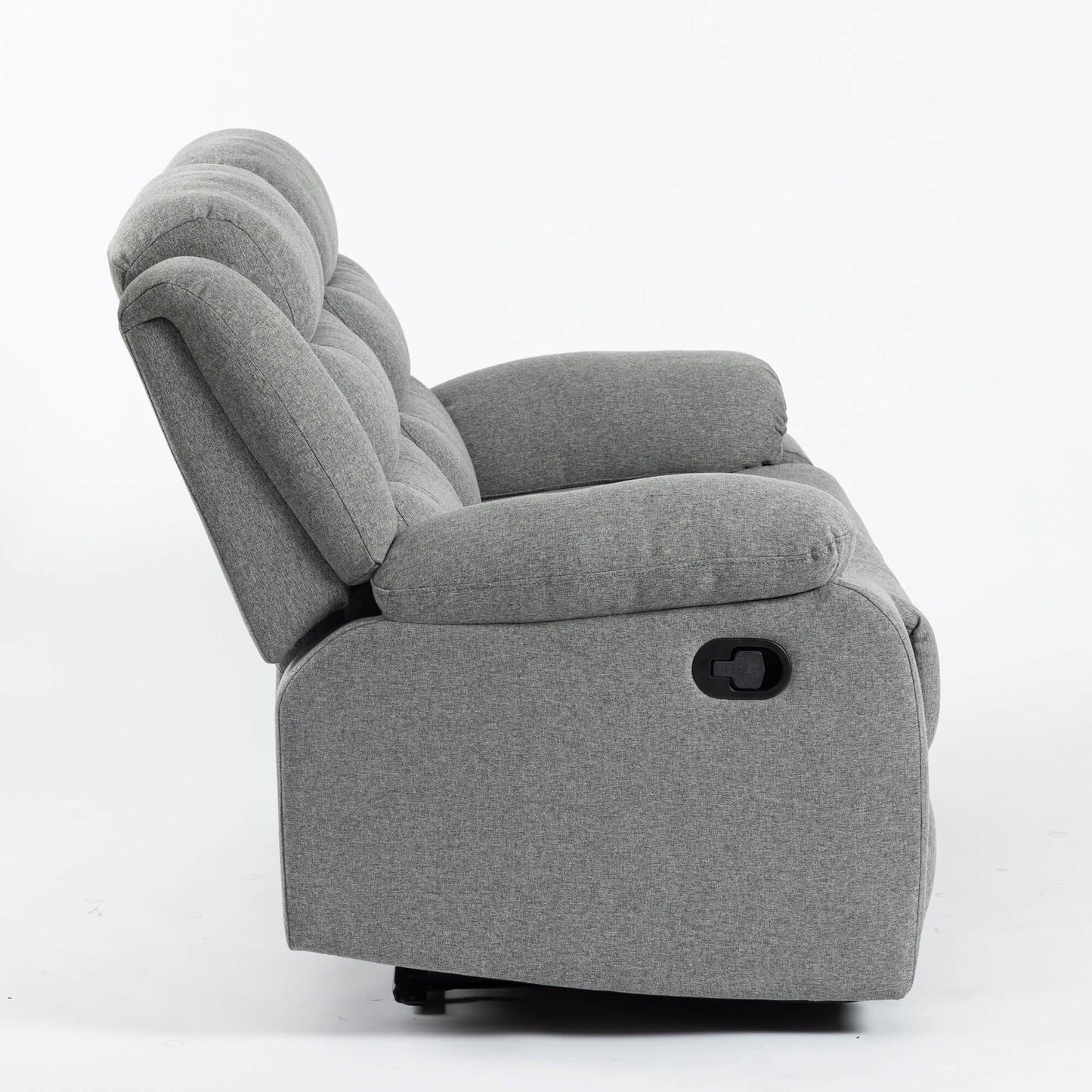 Turin Recliner Fabric - 1, 2 & 3 Seater - Grey Dark, Grey Light