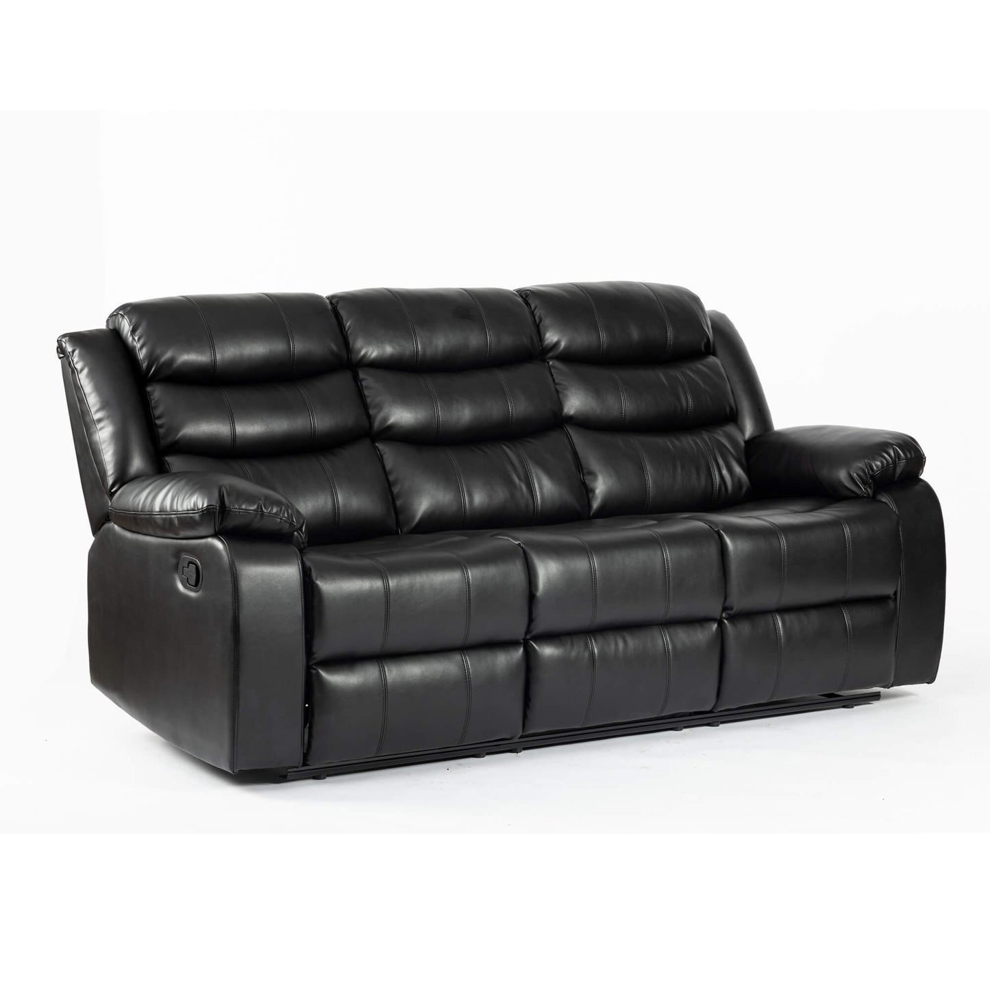 Turin Recliner Leather Aire - 1, 2, 3 Seater - Black, Brow, Grey