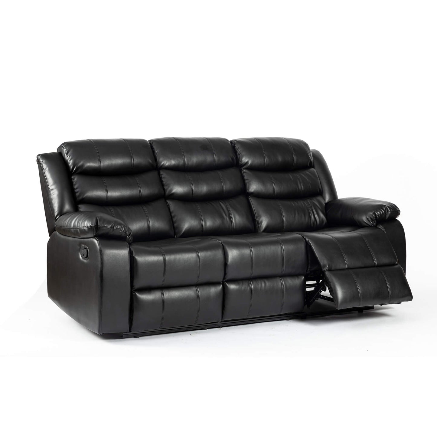 Turin Recliner Leather Aire - 1, 2, 3 Seater - Black, Brow, Grey