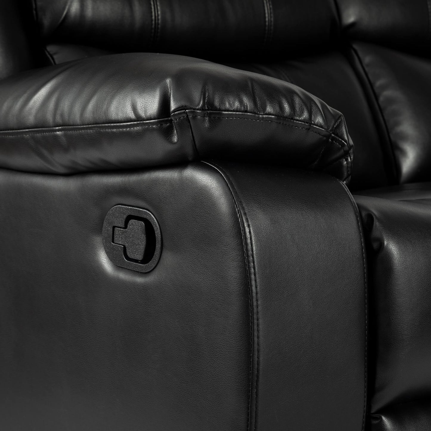 Turin Recliner Leather Aire - 1, 2, 3 Seater - Black, Brow, Grey