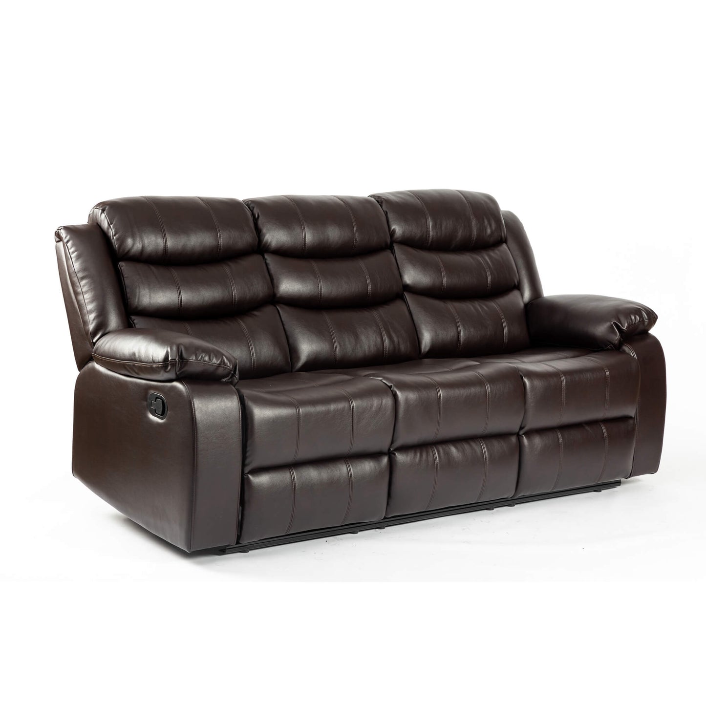 Turin Recliner Leather Aire - 1, 2, 3 Seater - Black, Brow, Grey