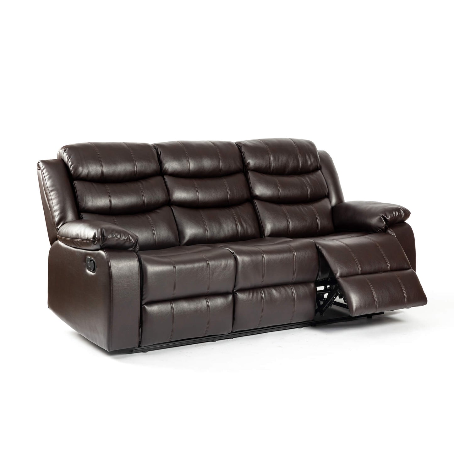 Turin Recliner Leather Aire - 1, 2, 3 Seater - Black, Brow, Grey