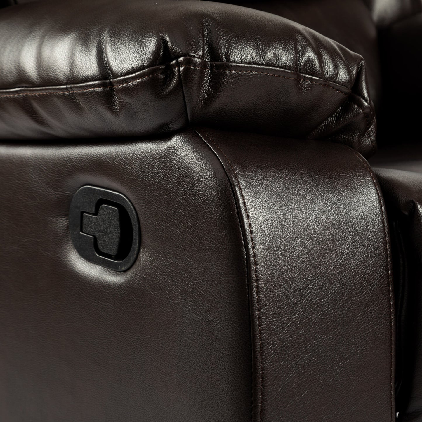 Turin Recliner Leather Aire - 1, 2, 3 Seater - Black, Brow, Grey