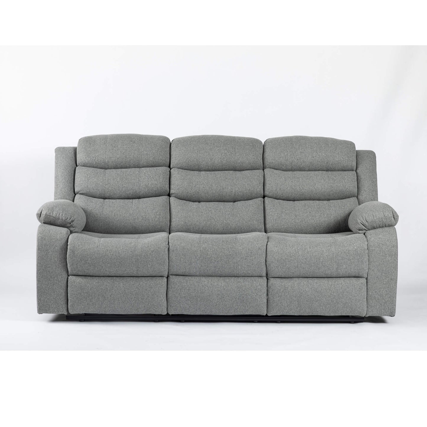 Turin Recliner Fabric - 1, 2 & 3 Seater - Grey Dark, Grey Light