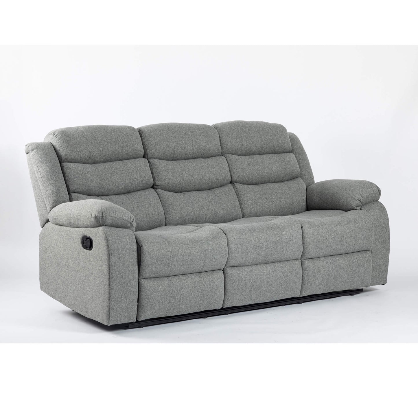 Turin Recliner Fabric - 1, 2 & 3 Seater - Grey Dark, Grey Light