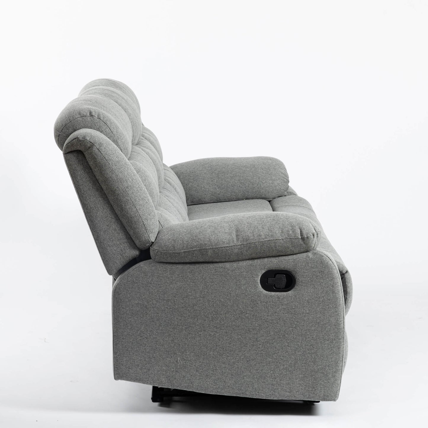 Turin Recliner Fabric - 1, 2 & 3 Seater - Grey Dark, Grey Light