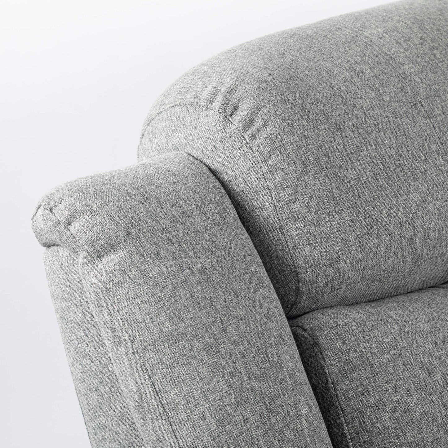 Turin Recliner Fabric - 1, 2 & 3 Seater - Grey Dark, Grey Light