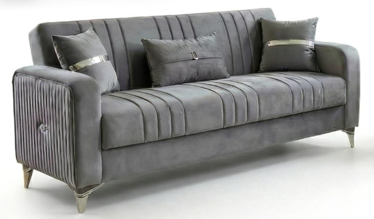 Modern Turkish Ottoman Sofa Bed with Storage and Cushions