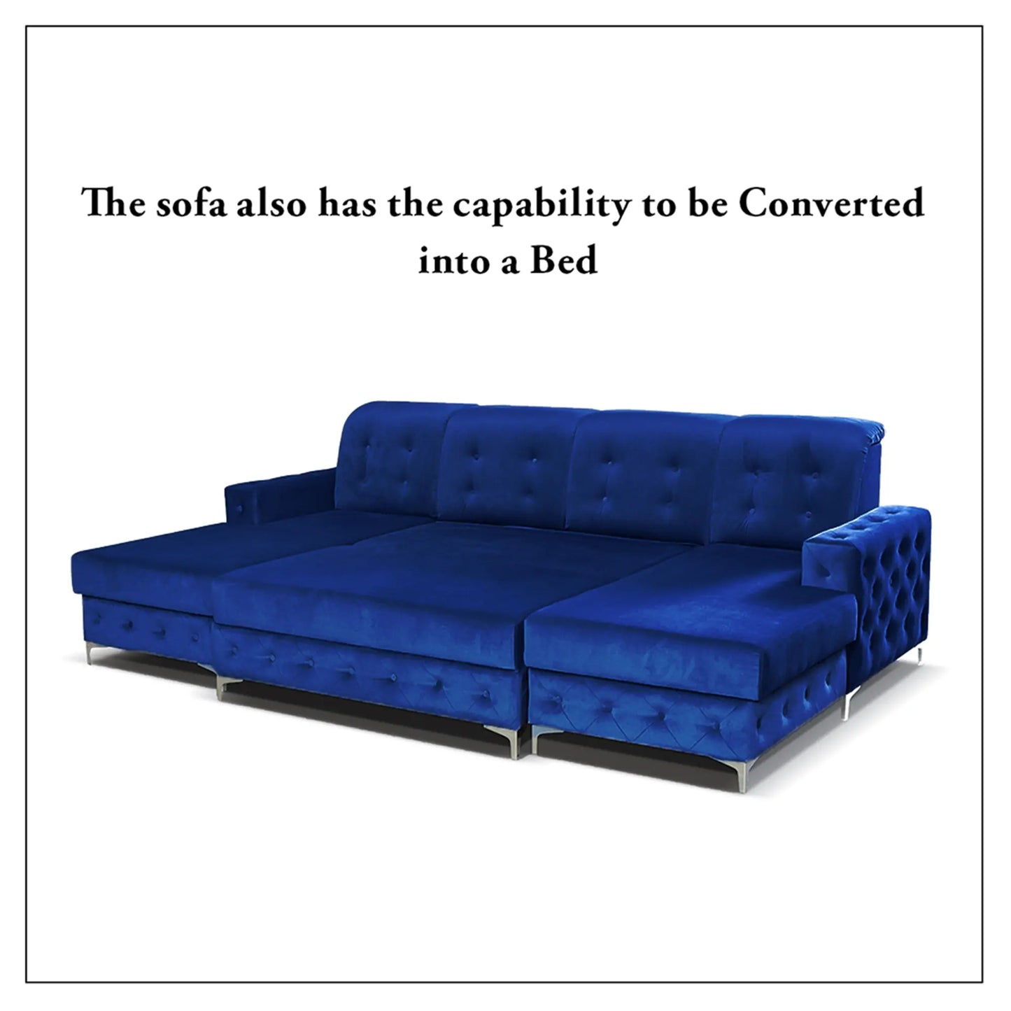 Verso Large Sofa Bed - Black, Blue, Grey, Sky Blue, Light Pink, Mustard, Silver