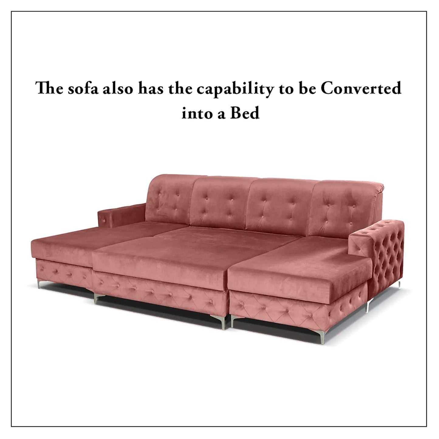 Verso Large Sofa Bed - Black, Blue, Grey, Sky Blue, Light Pink, Mustard, Silver