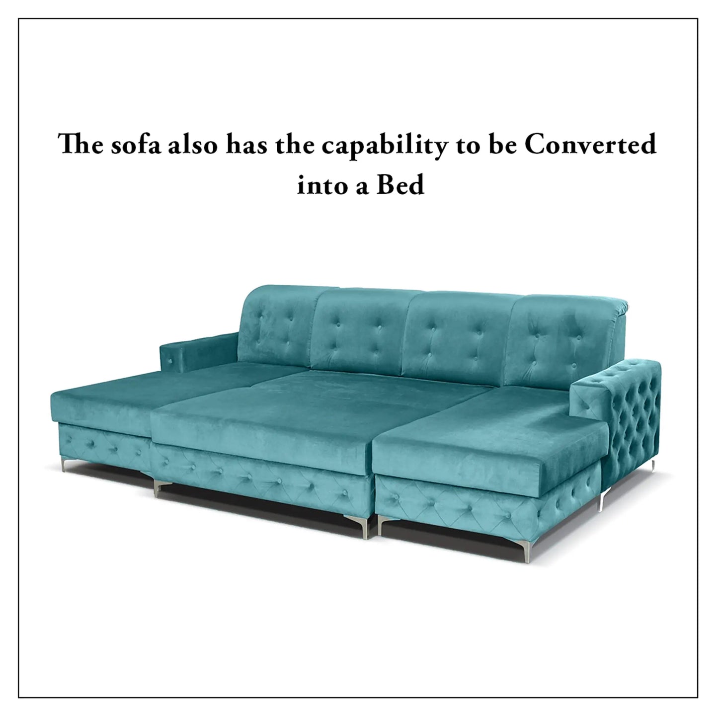 Verso Large Sofa Bed - Black, Blue, Grey, Sky Blue, Light Pink, Mustard, Silver