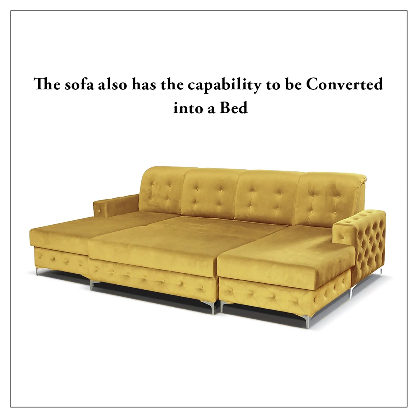 Verso Large Sofa Bed - Black, Blue, Grey, Sky Blue, Light Pink, Mustard, Silver