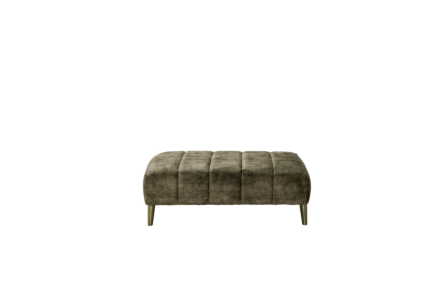 Vivo Grey Velvet Chaise Corner Sofa & Footstool