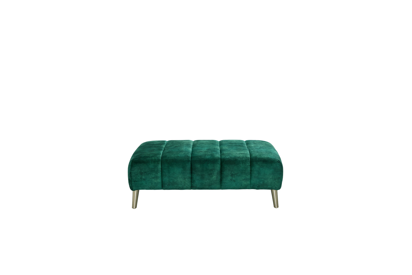 Vivo Grey Velvet Chaise Corner Sofa & Footstool