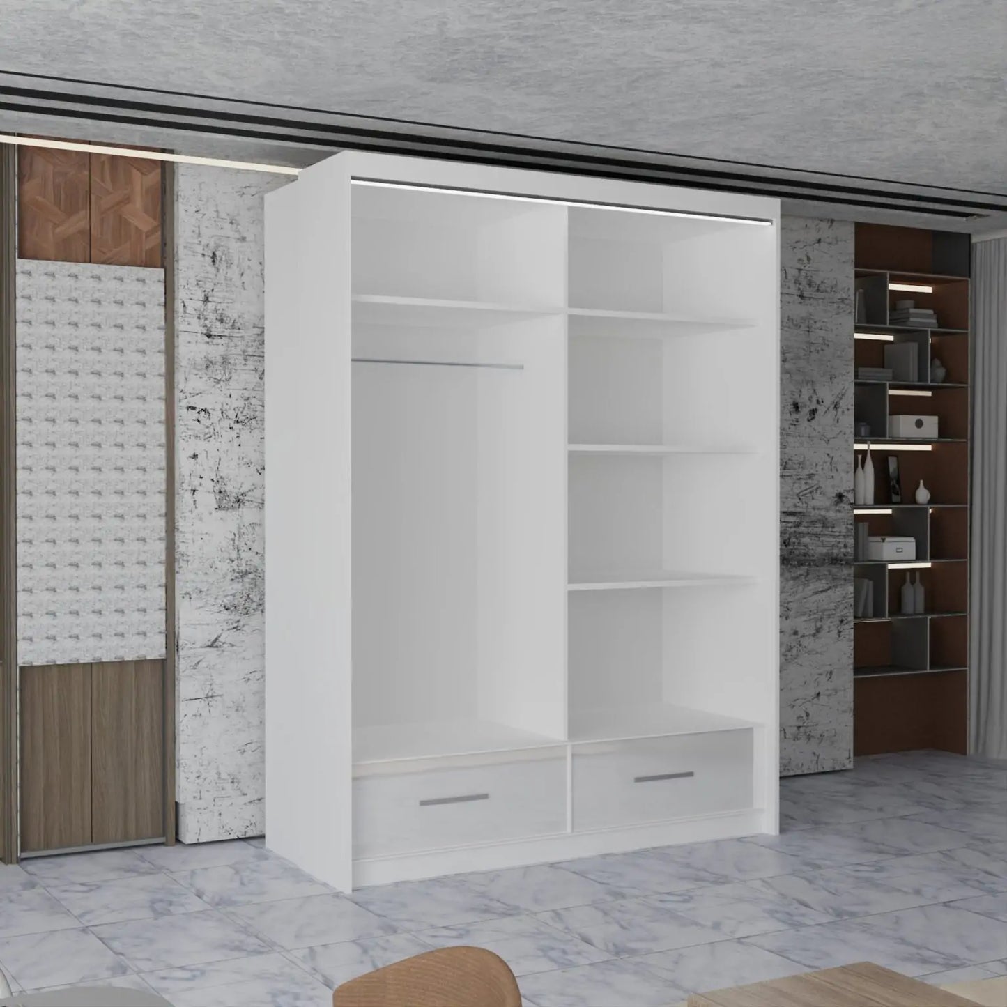 Sycylia High Gloss Sliding Door Wardrobe New Branding