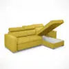 Hugo Corner L-Shape Sofa Bed - Black, Blue, Grey, yellow