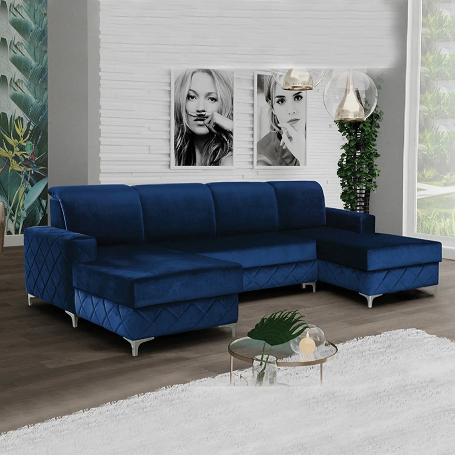 BORYS SOFA BED -Green, Grey, Navy