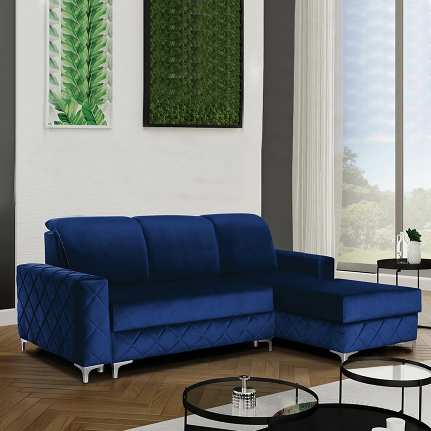 BORYS SOFA BED -Green, Grey, Navy