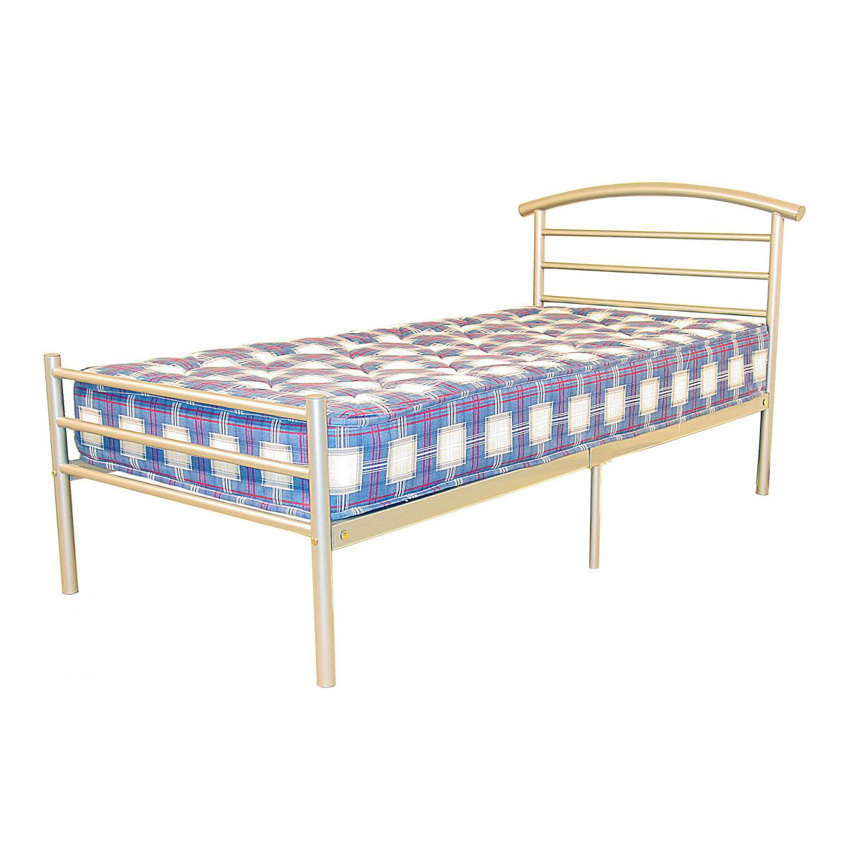 Brenington Bed - Silver - Single, 4 Foot, Double