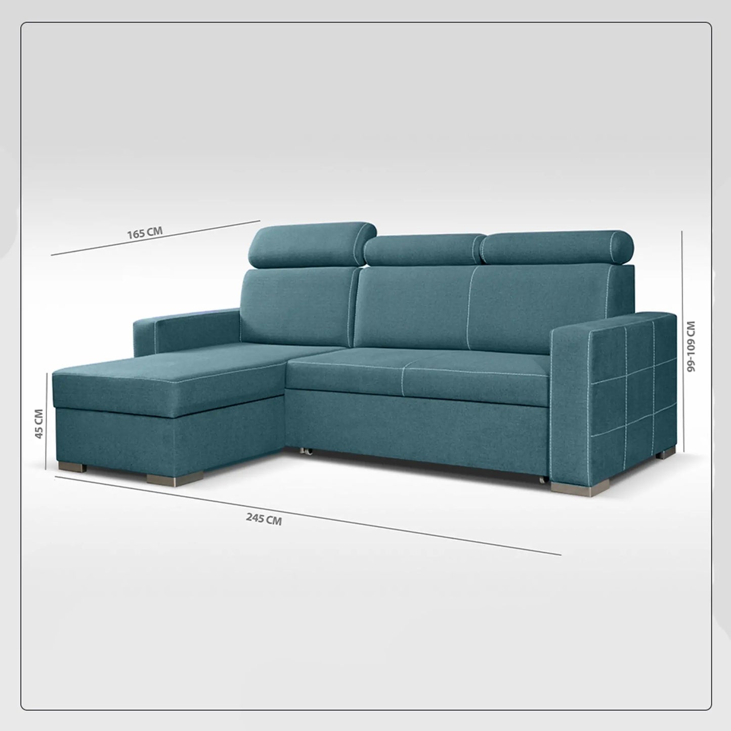 HOLLI SOFA BED - Black, Blue, Green, Grey