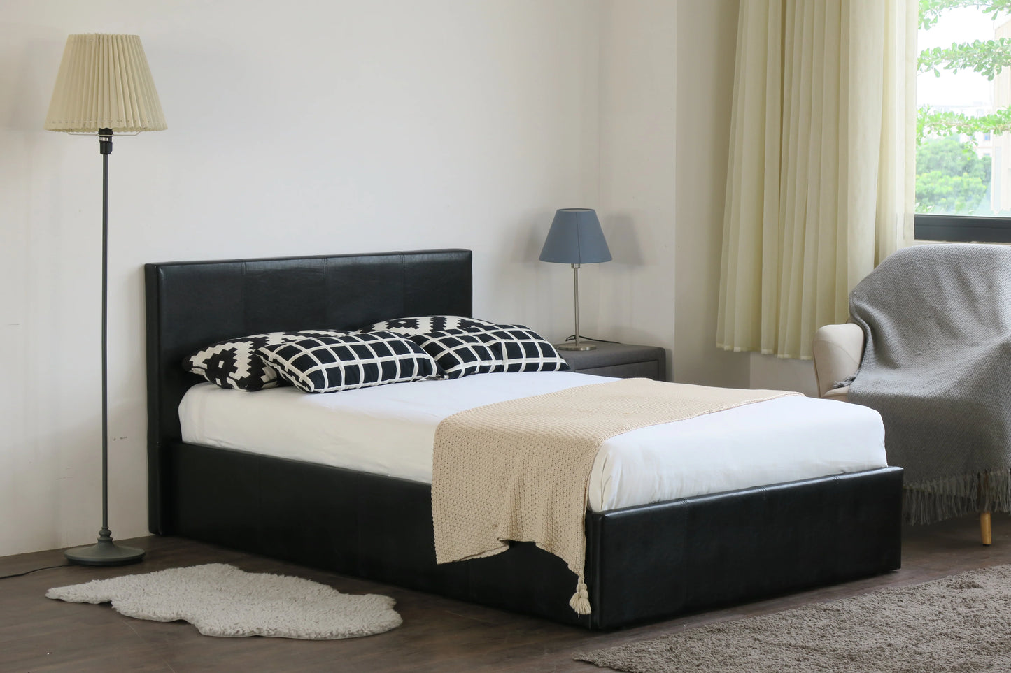 Black Ottoman Storage Bed