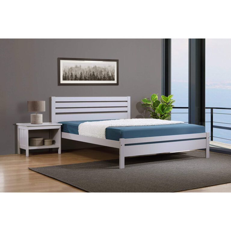 Solid Wood Bed - Antique Oak Finish - Single, 4 Foot, Double, King Size